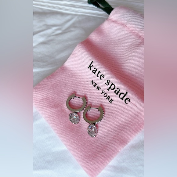 kate spade new york Crystal Huggie Hoop Earrings - Picture 9 of 9